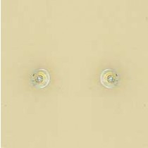 9ct 5pt DIA.YELL./WHITE RUBSET STUDS