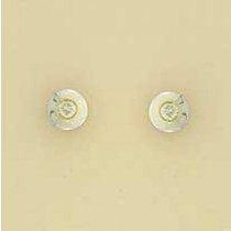 9ct 15pt DIA.YELL./WHITE RUBSET STUDS