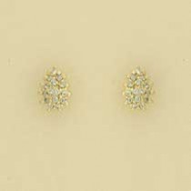 9ct 15pt DIAMOND TEARDROP CLUSTER STUDS