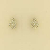 9ct 20pt DIAMOND TEARDROP CLUSTER STUDS