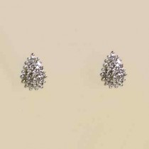 9ct 25pt DIAMOND TEARDROP CLUSTER STUDS