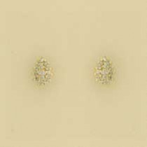 9ct 10pt DIAMOND TEARDROP CLUSTER STUDS