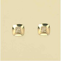 9ct 10pt DIAMONDS/SQUARE SETTING STUDS