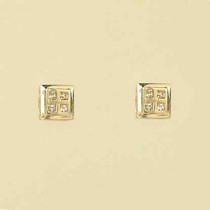 9ct 15pt DIAMOND SQUARE STUDS