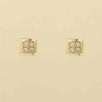 9ct 12pt PRINCESS CUT DIAM SQUARE STUDS