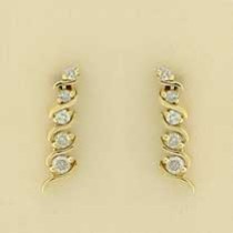 9ct 50pt DIAMOND ARTICULATED STUDS