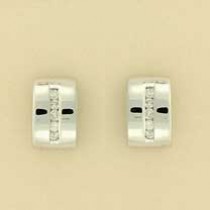 9ct WHITE 20pt CHANNEL SET CURVED STUDS