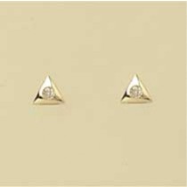 9ct 10pt DIAMOND TRIANGLE STUDS