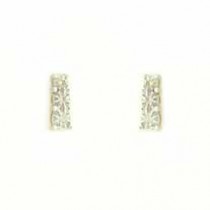 9ct 5pt DIA ILLUSION SET 3 STONE STUDS