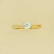 9ct 25pt DIAMOND SOLITAIRE RING- 3RD Q