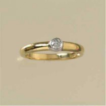 9ct 15pt DIAMOND RUB OVER SOLITAIRE