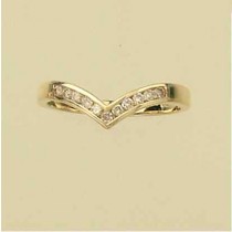 9ct 25pt DIA.CHANNEL 1/2 WISHBONE RING