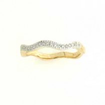 9ct 10pt DIA PAVE SET WAVY BAND RING