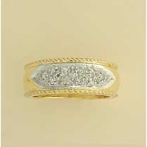 9ct 15pt DIAMOND PAVE SET RING