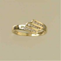 9ct 25pt DIAMOND FANCY CHANNEL SET RING