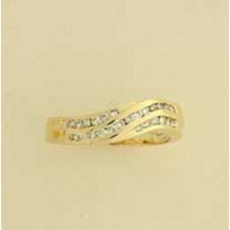 9ct 25pt DIA.CHANNEL SET WAVY BAND