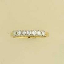 9ct 35pt DIAMOND 7 STONE DRESS RING