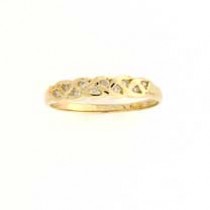 9ct 10pt DIA SET PLAITED TOP FANCY RING
