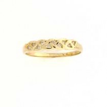 9ct 10pt DIA SET PLAITED TOP FANCY RING