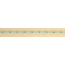 9ct WHITE 45pt DIA/BLUE TOPAZ BRAC