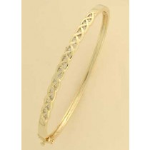 9ct 50pt DIA.SET PLAIT DESIGN BANGLE