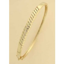 9ct 50pt DIA.SET PLAIT DESIGN BANGLE