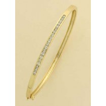 9ct 80pt DIAMOND CHANNEL SET BANGLE