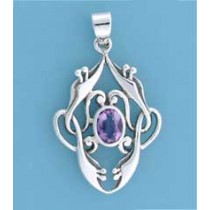 SPC VICT.STYLE OVAL AMETHYST PENDANT   =