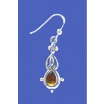 SPC TEARDROP AMBER DROP EARRINGS       =