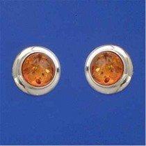 SPC 8mm ROUND AMBER PLAIN RIM STUDS    =