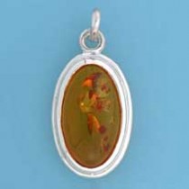 SPC 19x11mm OVAL AMBER PENDANT         =