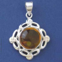 SPC CHAIN LINK EDGE 12mm AMBER PENDANT