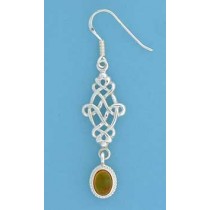 SPC AMBER CELTIC DROP EARRING          =