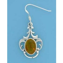 SPC FANCY AMBER DROP EARRING           =