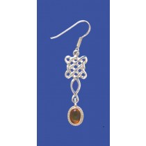 SPC AMBER CELTIC DROP EARRING          =