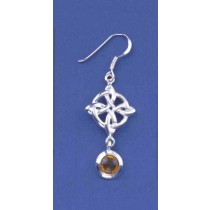 SPC AMBER CELTIC DROP EARRING