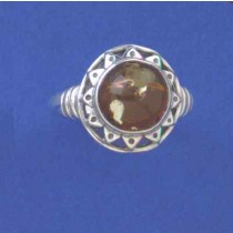 SPC SUN PATTERN 9mm ROUND AMBER RING   -