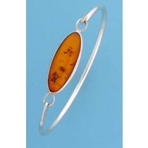 SPC 30x10mm OVAL AMBER CLIP BANGLE     =