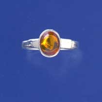 SPC 8x6 OVAL AMBER RING