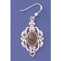 SPC AMBER FANCY DROP EARRING           =