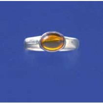 SPC 8x6 HORIZONTAL SET OVAL AMBER RING -