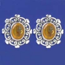 SPC 9x7mm OVAL AMBER STUDS             =