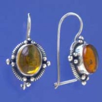 SPC OVAL AMBER DROPS ON SAFETY WIRES
