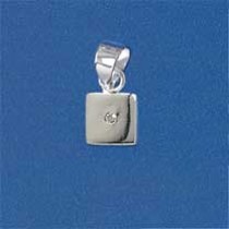 SPC DIA.SET 8mm SQ.POLISHED PENDANT  +C=