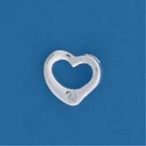 SPC 4pt DIAMOND 15mm OPEN HEART PEND. +C