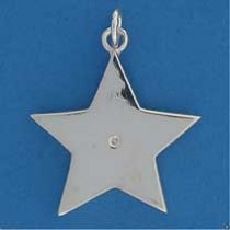 SPC DIA SET 22mm FLAT STAR PENDANT    +C