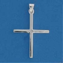 SPC 25x20mm DIAMOND SET CROSS PENDANT +C