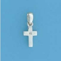 SPC DIAMOND SET 12x8mm CROSS PENDANT +C=