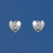 SPC DIA.SET 8mm HEART STUDS