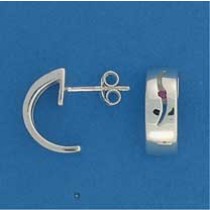 SPC RUBY SET 1/2 HOOP STUDS
